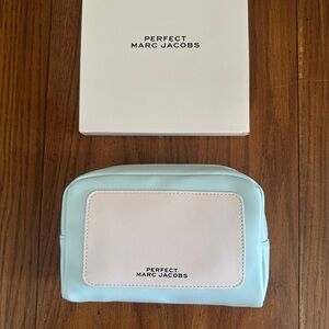 Marc Jacobs Blue and White Cosmetic Bag